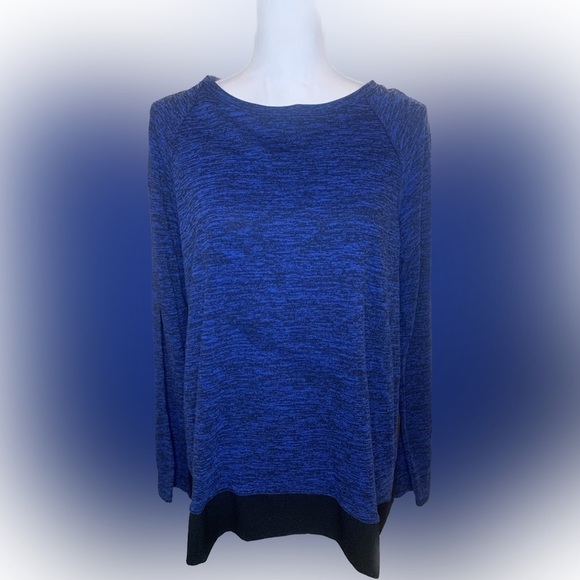 J Crew Raglan Dual Fabric Long Sleeve Top Size XL - Picture 1 of 6